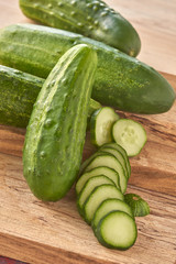 Farm to Table Kirby Slicing Cucumbers on Barn Boards