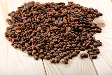 coffee beans on white background