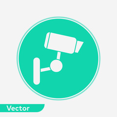 Security camera vector icon sign symbol