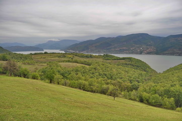 Obraz premium A View of Djerdap Gorge in Serbia