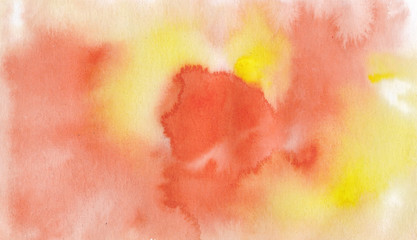 abstract watercolor orange and yellow background