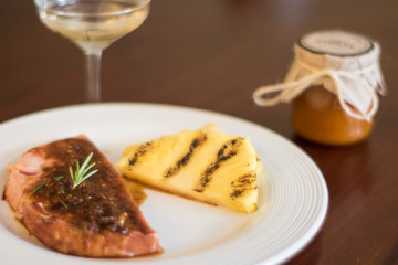Pineapple Jam with golden berries.