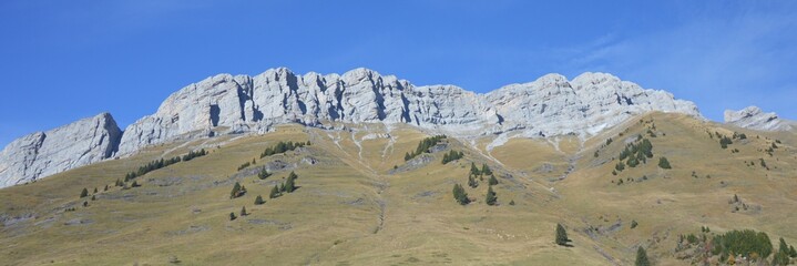 Falaises du Vercors vues du Murier, Isère-6