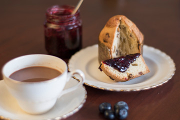 Blackberry Jam with cookies.