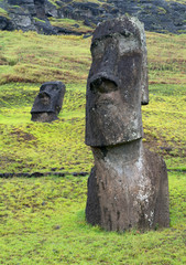 Moais at Ranu Raraku, Easter Island