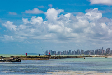 Fototapeta premium Cities of Brazil - Recife, Pernambuco state's capital - Boa Viagem Beach