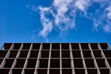 Reflection of Clouds in glass
