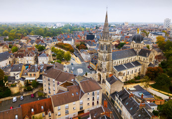Fototapeta na wymiar Aerial view of Chateauroux