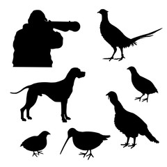 Hunting set vector