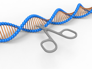 3D render - DNA cut concept