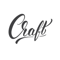 Fototapeta premium Craft. Craft lettering calligraphy label sticker. Vector design for Beer pub, brewery, brand.