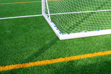 New Soccer gate on artificial turf field