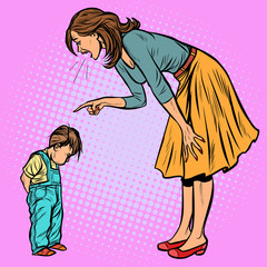 mother and guilty son