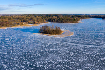 Aerial frozen water