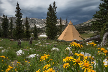 camping at medicine bow