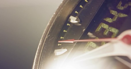 Macro footage of a hand watch with the seconds hand ticking