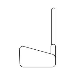 Golf club isolated symbol in black and white