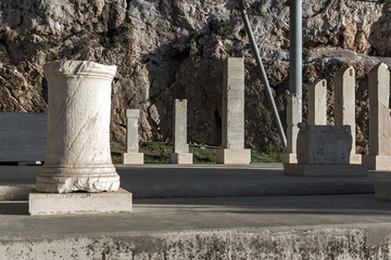 Fototapeta na wymiar Ancient Ruins at Acropolis of Athens, Attica, Greece