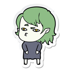 Obraz premium sticker of a cartoon vampire girl