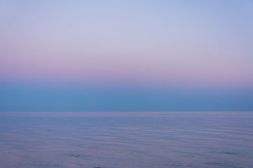 Fototapeta na wymiar Gradient twilight. Pastel landscape of the sea. Copy space