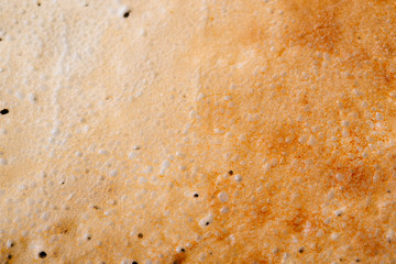 Pancake flapjack golden texture close up background