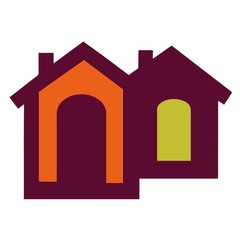 Home vector icon. Different building options and architecture.