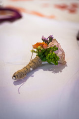 Detalle flores colgante de boda