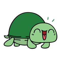 quirky hand drawn cartoon turtle