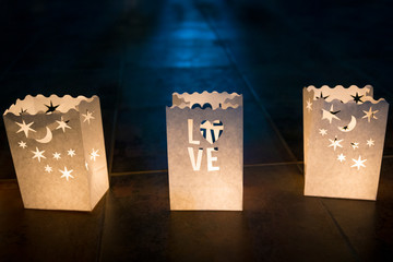 Bolsas de luz románticas