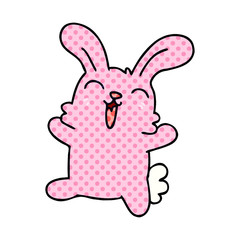 quirky comic book style cartoon rabbit