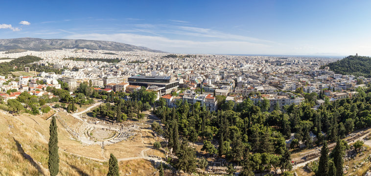 Greece, Athens, panorama, view from Acropolis hill