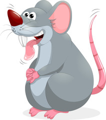 Cute mouse in cartoon style. Vector illustration for your design