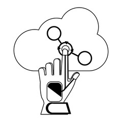 Virtual reality technology in black and white