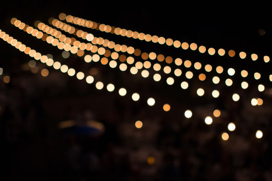 lights on black background