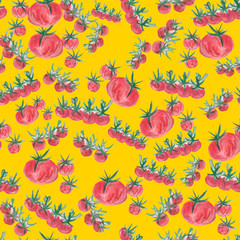 tomatoes in watercolor  pattern
