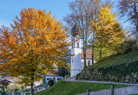 Germany, Bavaria, Garmisch-Partenkirchen, Grainau, Parish church St John the Baptist