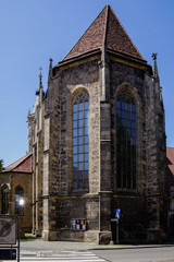 Fototapeta na wymiar gothic church of bad urach in summer