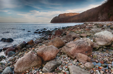 Stony beach in R&uuml;gen