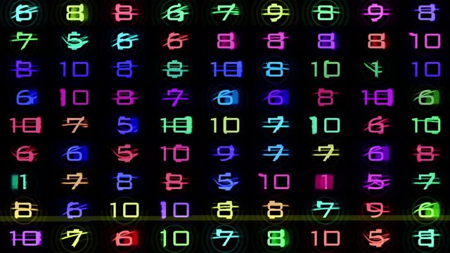 numbers code information clock counting