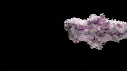Super slowmotion shot of pink ink in water. Shot with high speed camera at 4K.