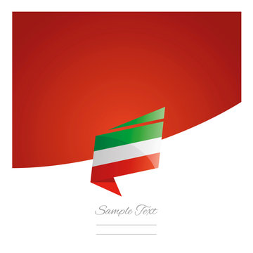 New abstract Italy flag origami red background vector
