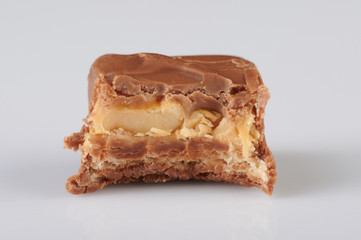 Sweet caramel candy bar 