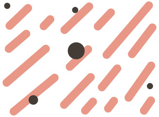 Vector abstact art. Texture made of colorful pink and black spots, circles. Simple illustration template for invitations, cards, banner, textile, wrapping paper and other design. White background 