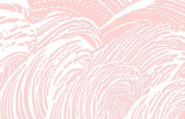 Grunge texture. Distress pink rough trace. Flawles