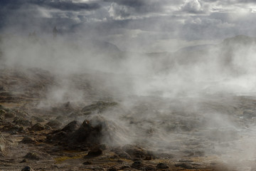im Geothermalgebiet Hverir, Myvatn, Island