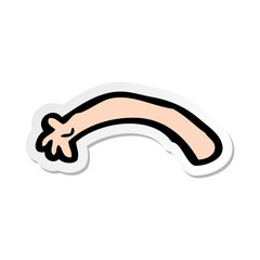 sticker of a cartoon arm