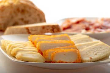 plate with different cheese