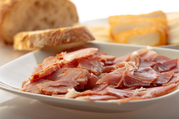 plate with cold meats