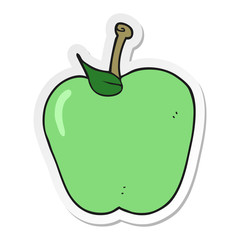sticker of a cartoon apple