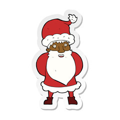 sticker of a cartoon santa claus